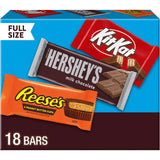 HERSHEY'S, KIT KAT and REESE'S Assorted Chocolate Bars – Safe Birthday Party Goody Bag Fillers for Children, 18 Count