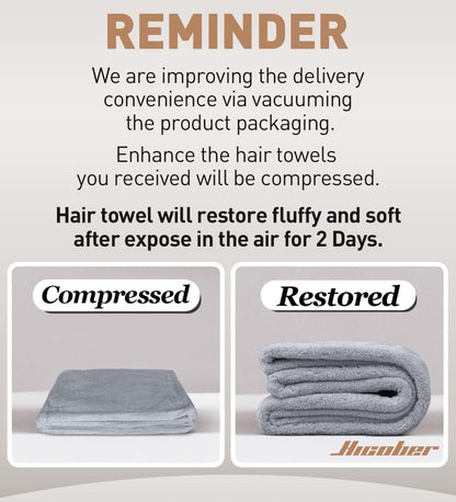 Hicober Microfiber Hair Towel Wrap – Quick-Dry Wrap for Pool and Beach Days, 3-Pack