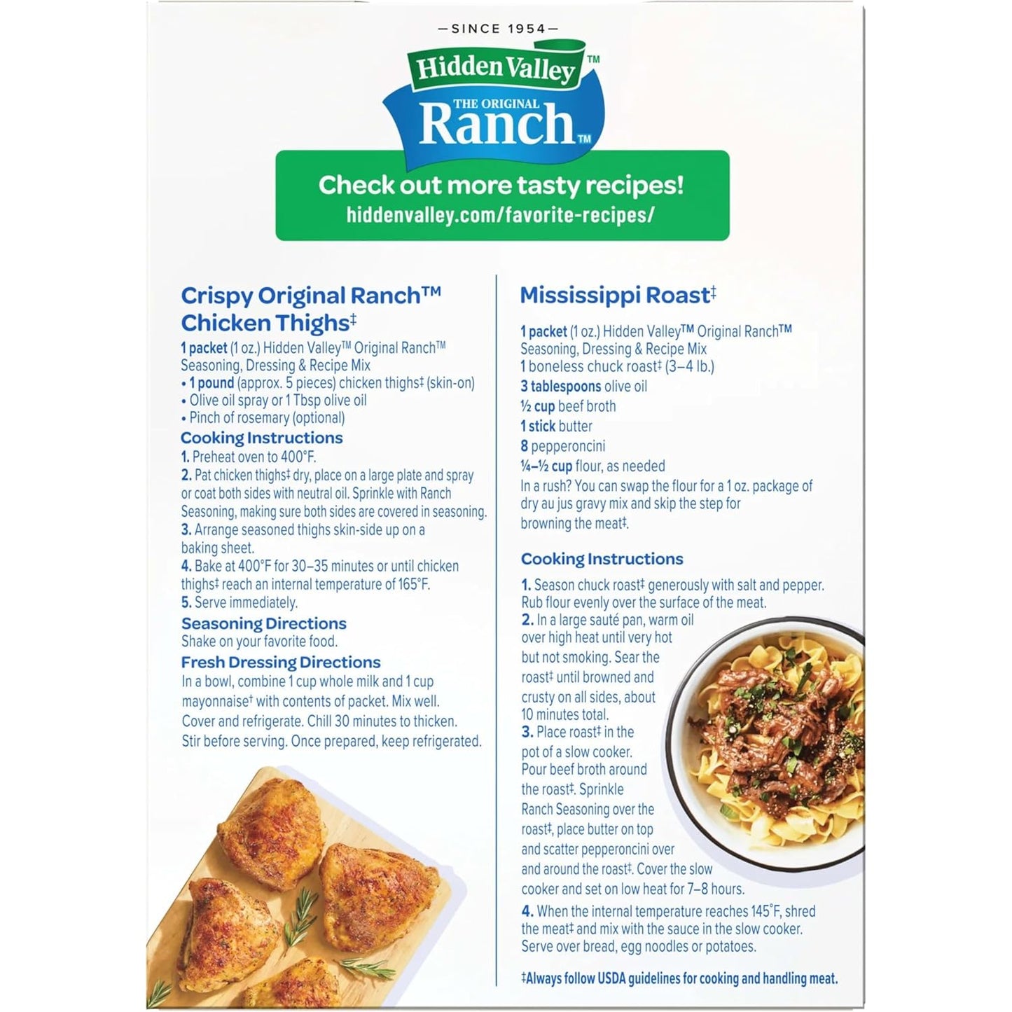 Hidden Valley Original Ranch Seasoning Mix Packets – Tailgate & Patio Grill Dry Rub for Hamburgers, Wings, and Veggies