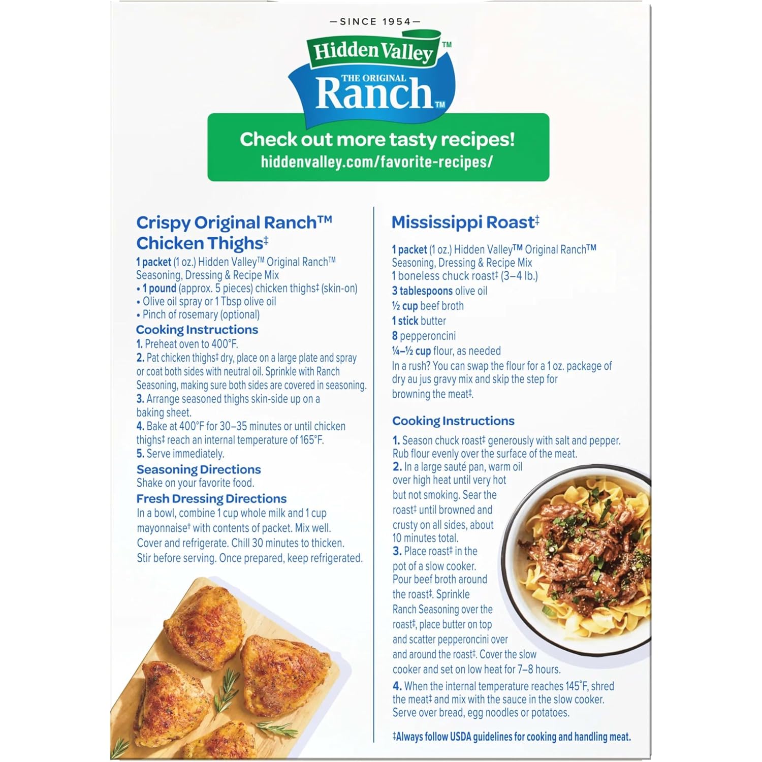 Hidden Valley Original Ranch Seasoning Mix Packets – Tailgate & Patio Grill Dry Rub for Hamburgers, Wings, and Veggies