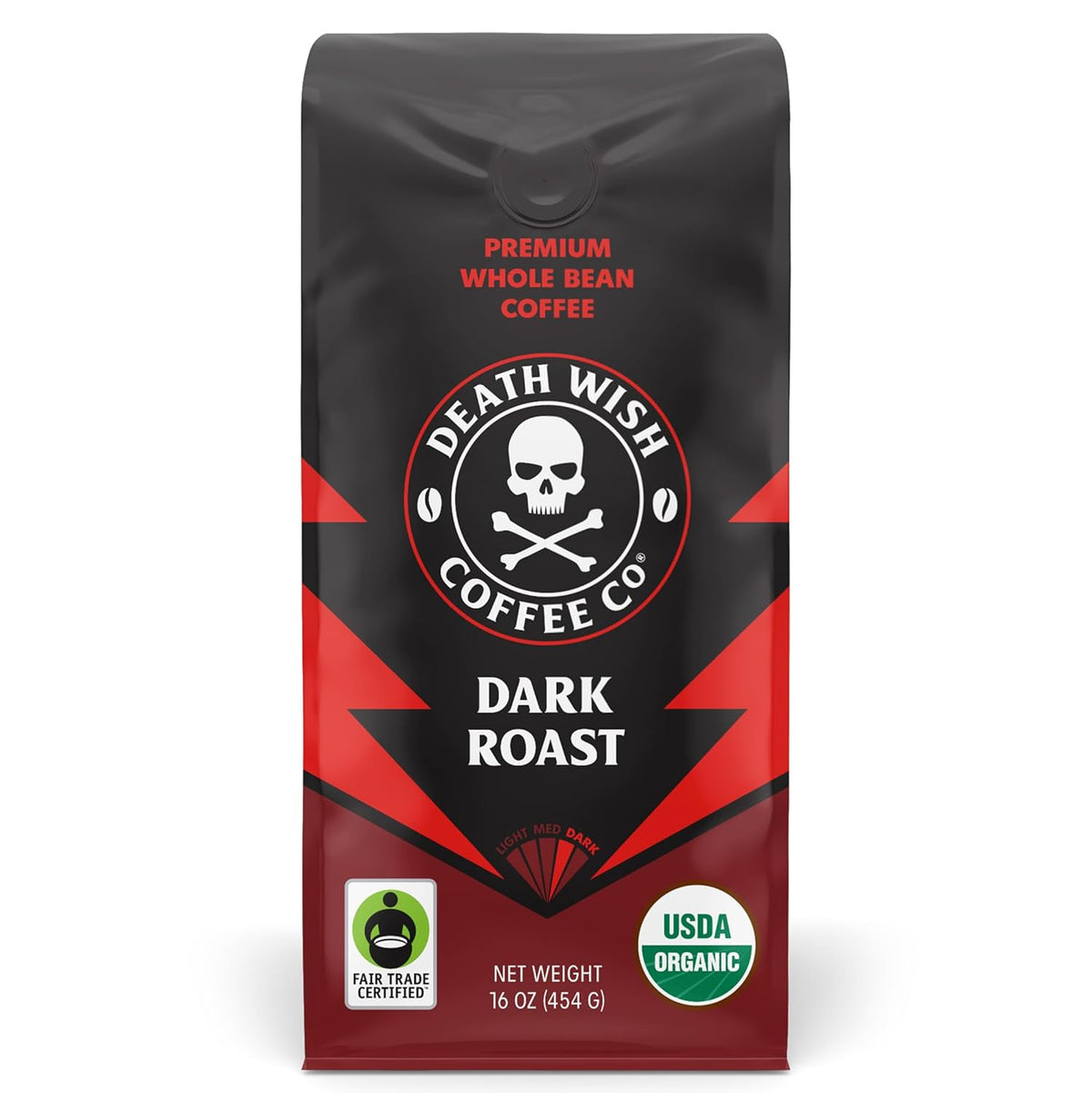 high-caffeine arabica and robusta blend (claimed 2x average caffeine)