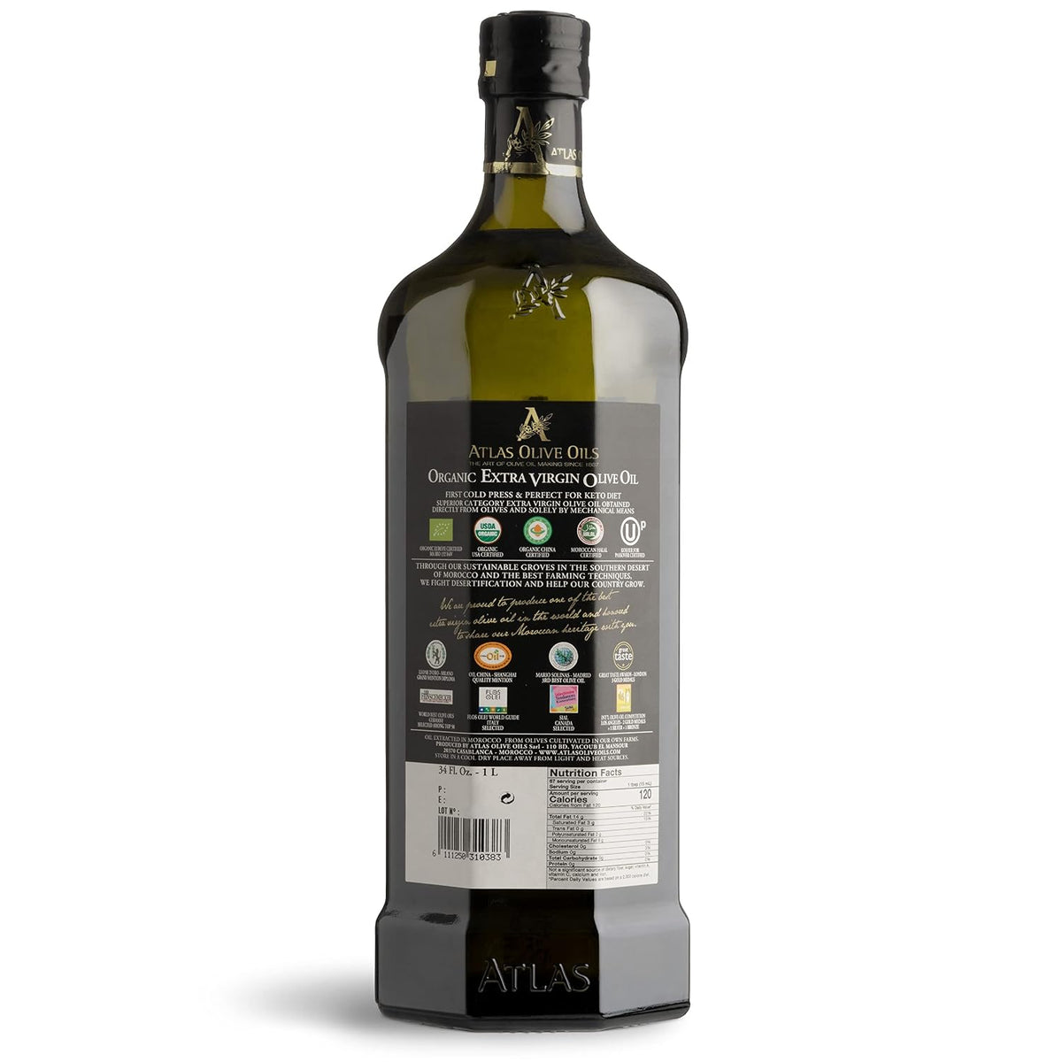 high polyphenol extra virgin olive oil from atlas mountains, morocco