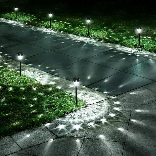 high-power led beads paired with high-transmittance lampshade for brighter output than typical solar path lights