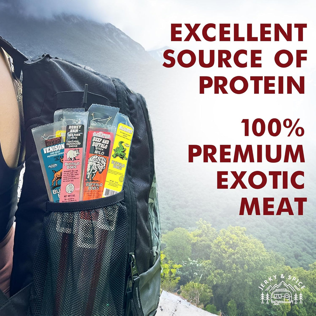 high-protein wild game jerky in strip form