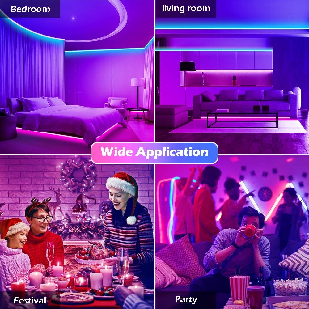HiLighting 300FT LED Strip Lights with Music Sync – Affordable Housewarming Gift and Birthday Gift for Women, Men and Teens