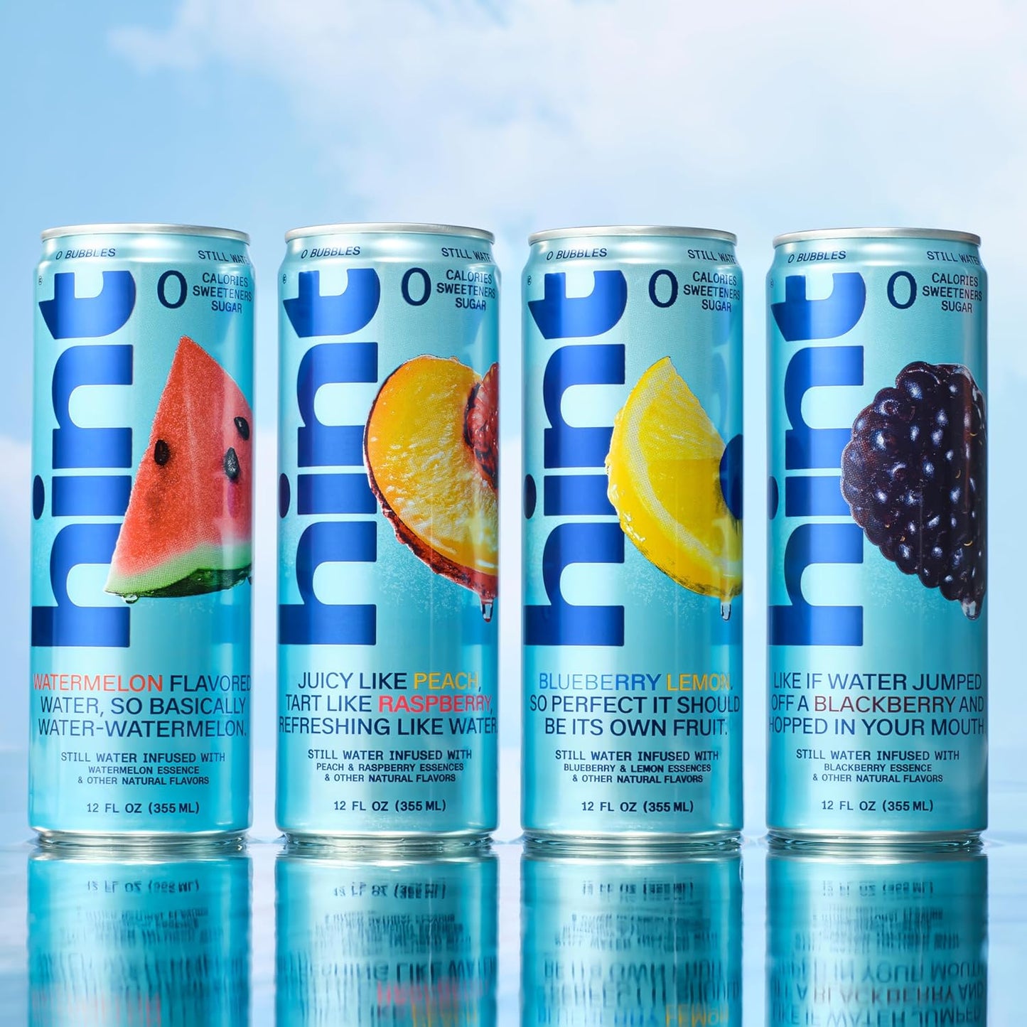 Hint Canned Water – Two Ingredient Hydration for Clean Kitchen Aesthetic, Purified Water with Natural Flavors