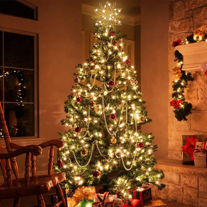 hogardeck Lighted Christmas Star Topper – Cozy Holiday Accent for Bedroom and Entryway Decor, Battery Operated with Daily Timer