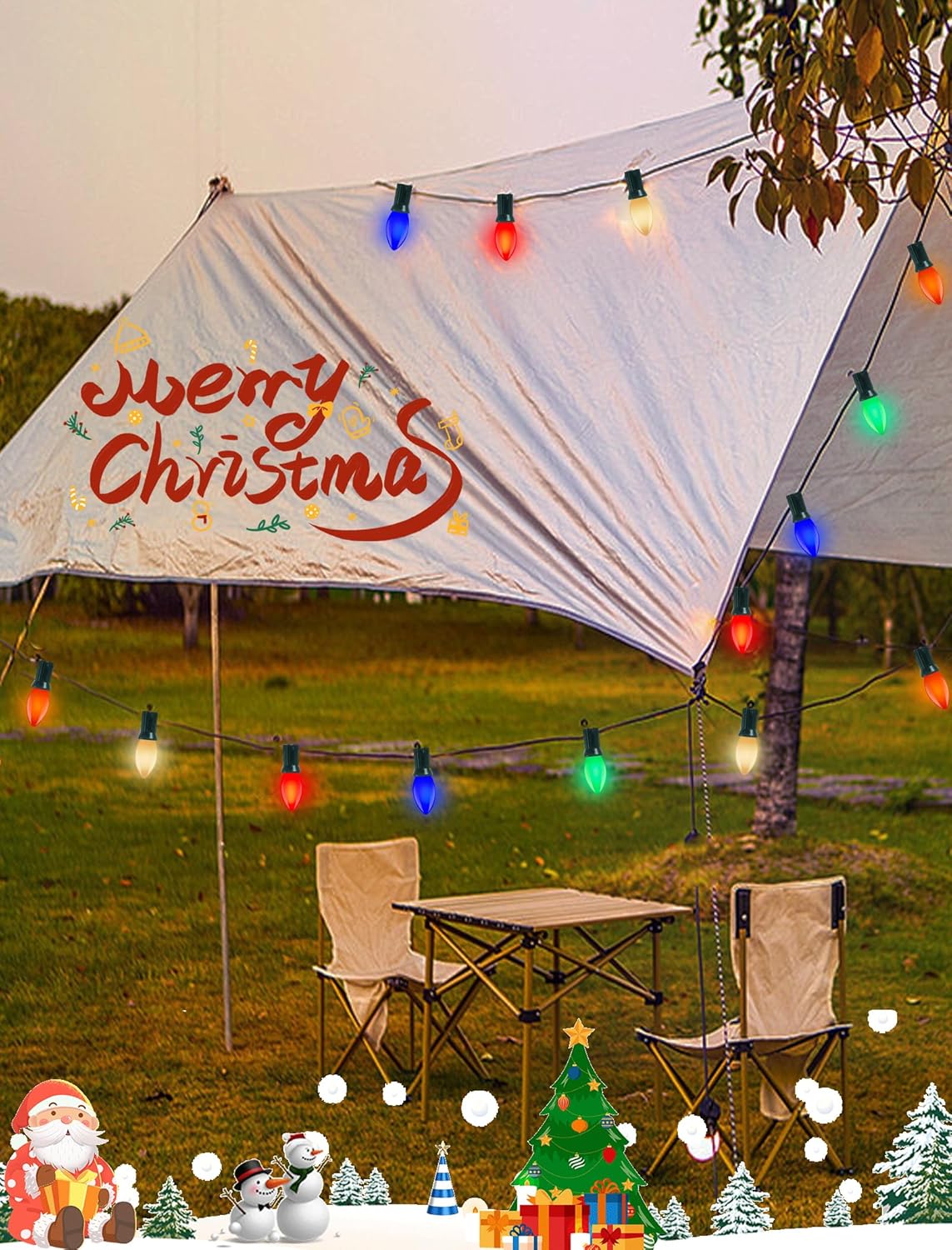 Holiday Brilliance Cool Touch C9 LED Lights – Shatterproof, Child and Pet Safe Indoor Outdoor Holiday String Lights