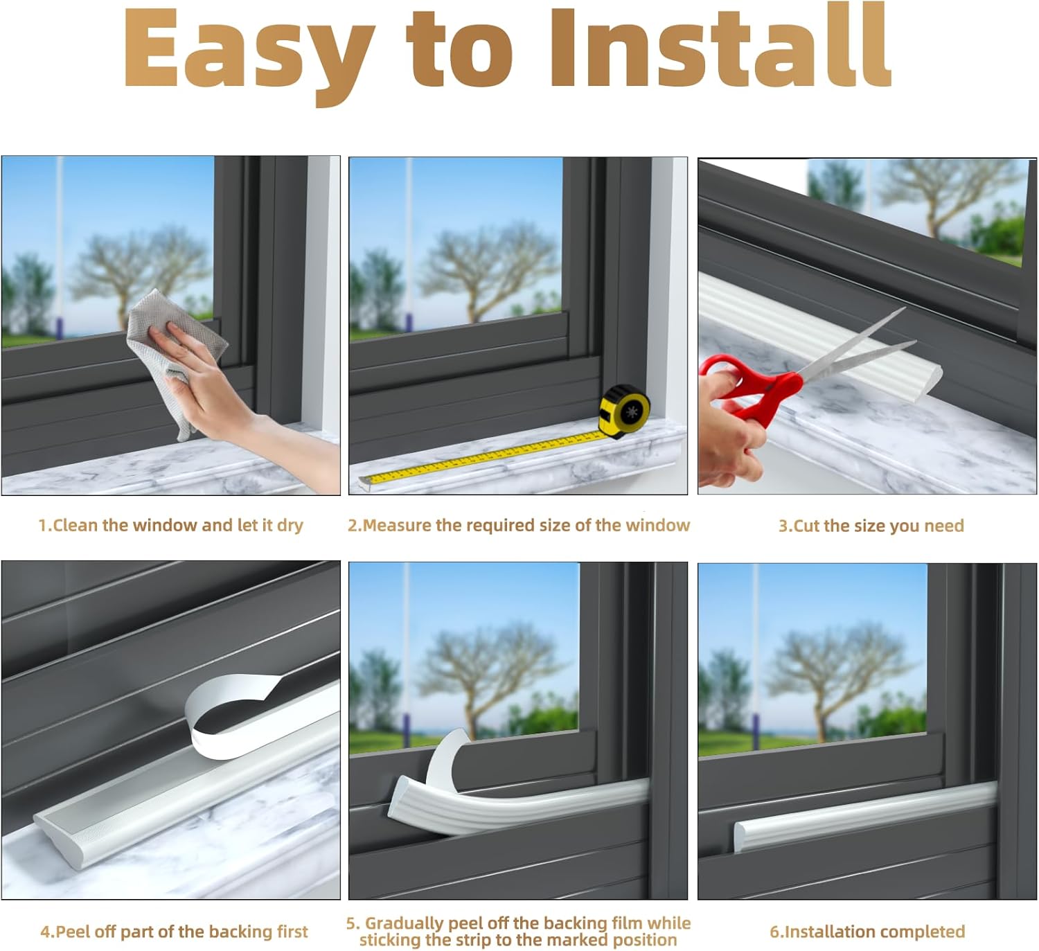 Holikin Wedge Weather Stripping Door Seal – Home Office Window Gap Filler, Reducing Distractions and HVAC Noise for Focused Work