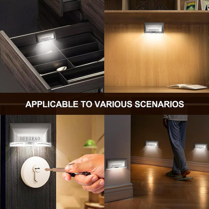 Home Keyhole Infrared PIR Wireless Auto Sensor Motion Detector LED Light Lamp – Stylish Silver Sensor Light for Entryway Decor