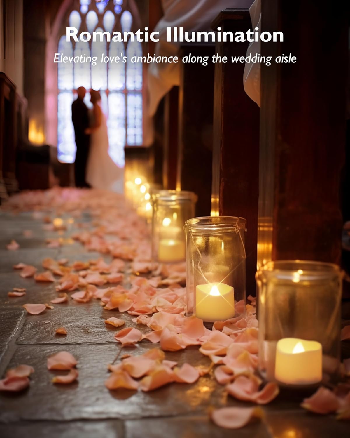Homemory Battery Operated Flickering Candles – Smokeless, Fire-Free Votives for Bedrooms, Nurseries, and Senior Living Spaces