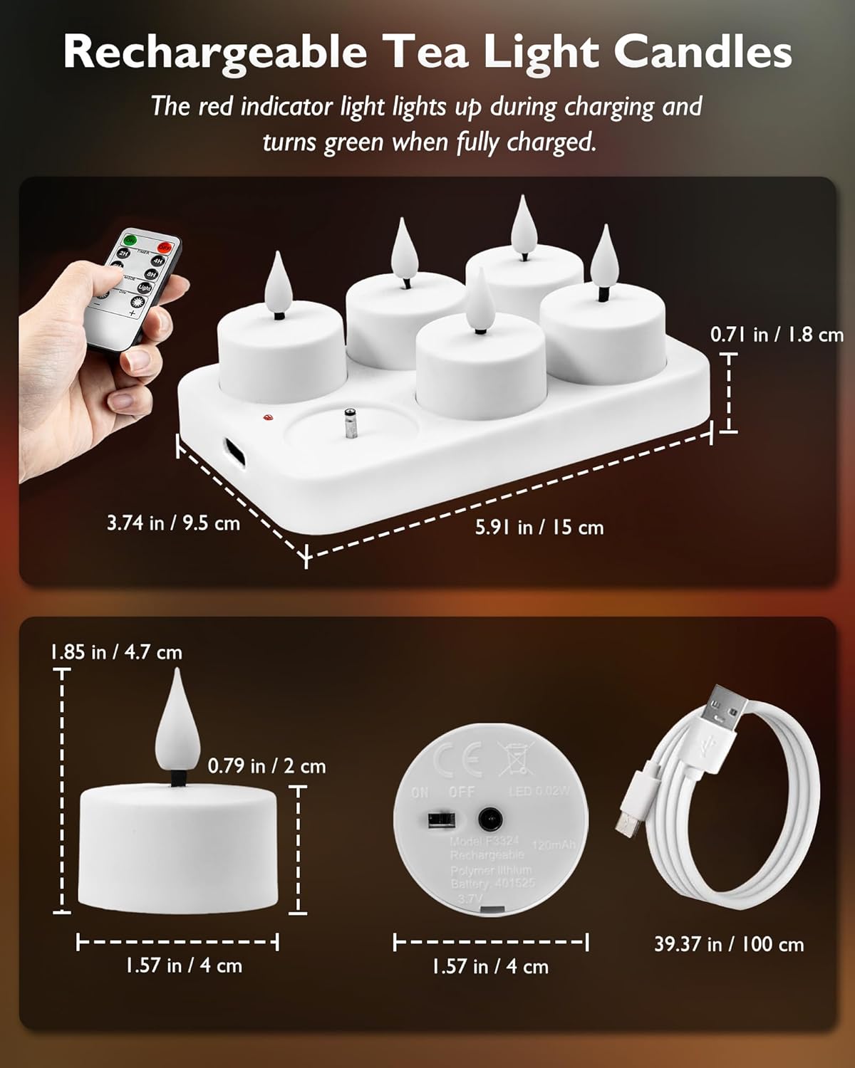 Homemory Flameless LED Tealights as Birthday Gift for Mom, Cozy Home Decor Set