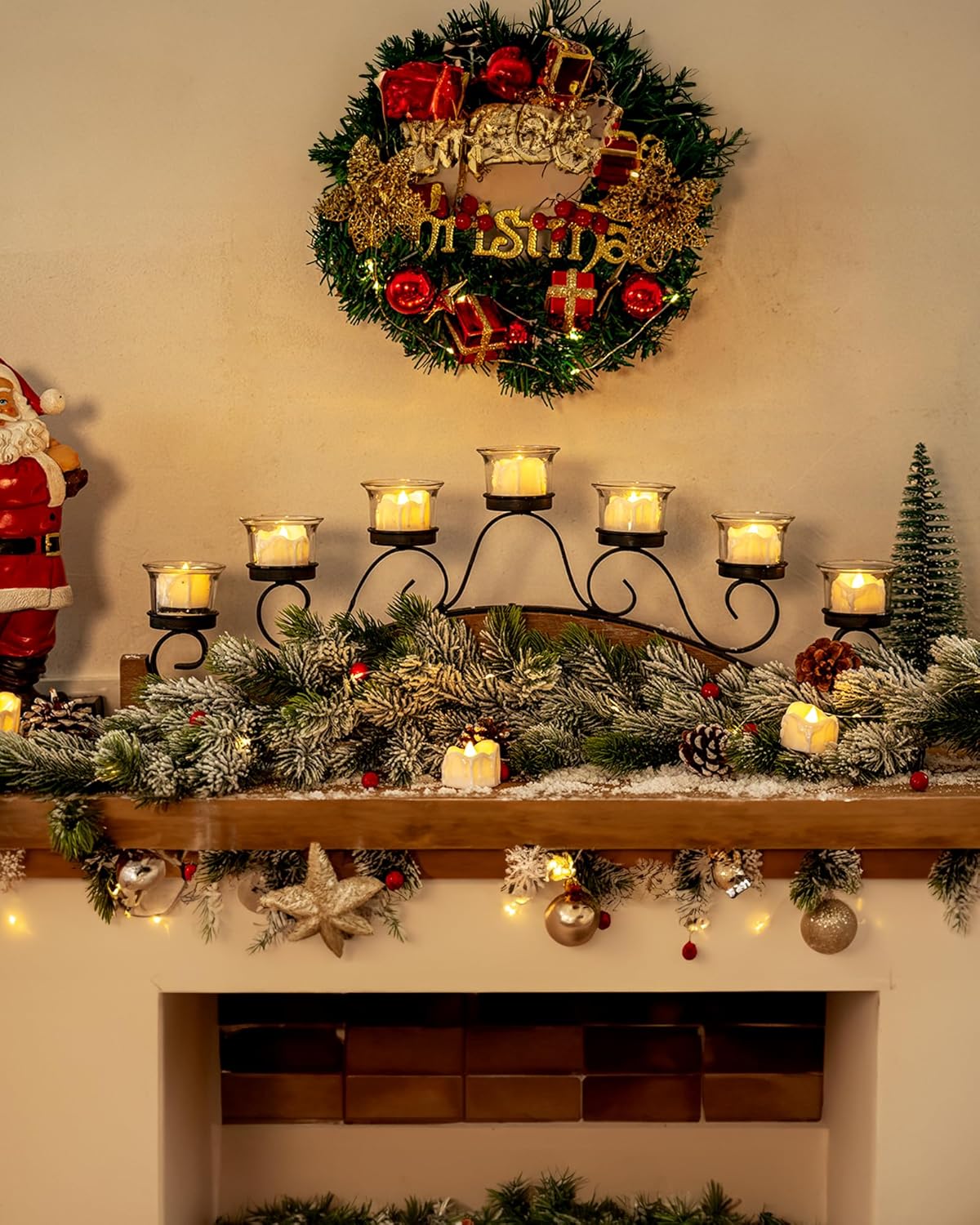 Homemory Flicker Votive Candles – Hygge Winter Mantel Decor with Drip-Style Realistic Candle Look