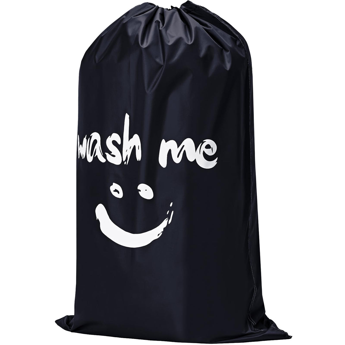 HOMEST XL Wash Me Travel Laundry Bag, Dirty Clothes Organizer, Large Enough to Hold 4 Loads of Garments, Easy Fit a Hamper or Clothing Basket, Black
