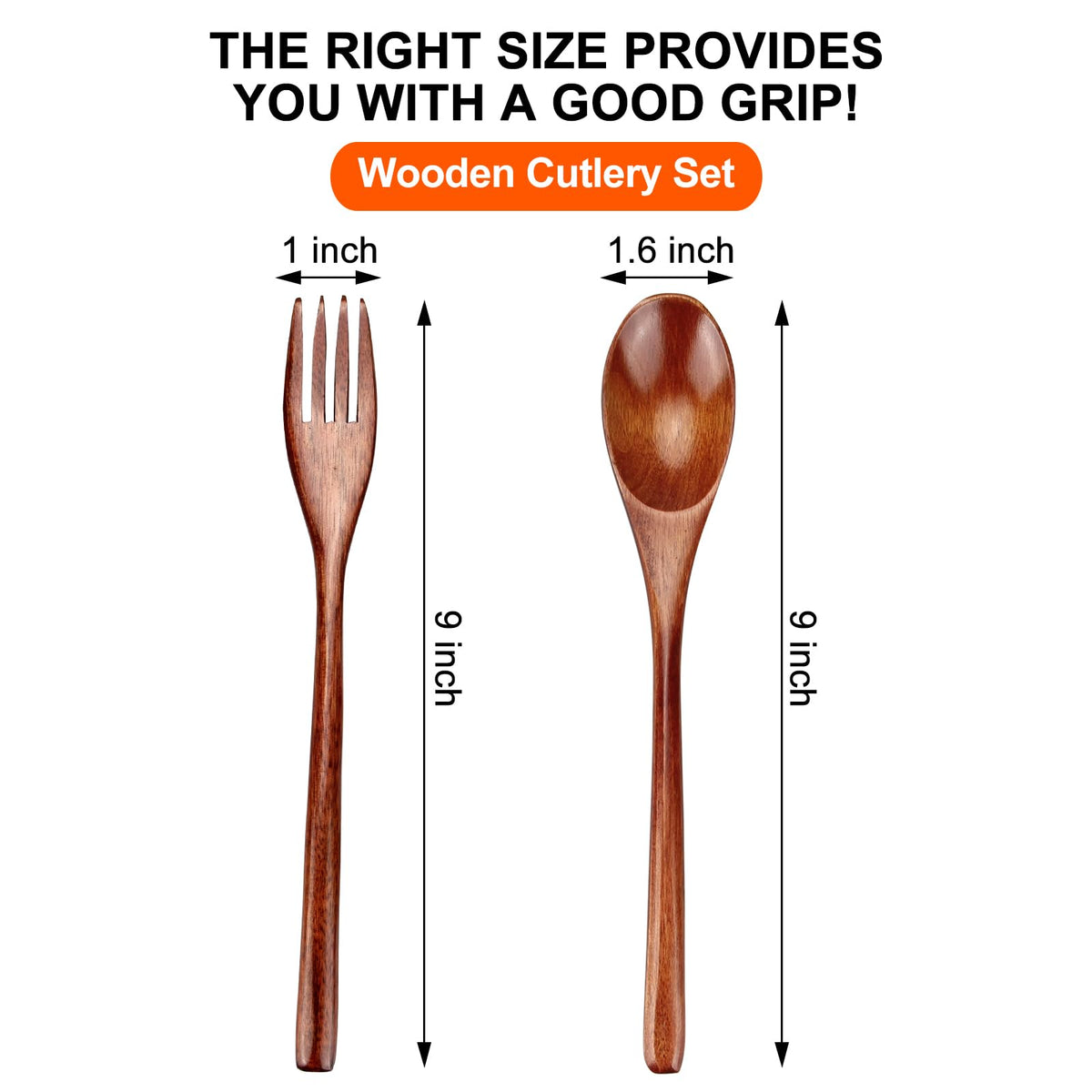 Hosrik Wooden Utensil Set – Mindful Eating Tools for Calm Mealtime Rituals