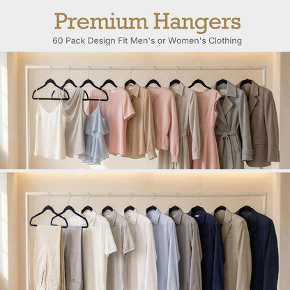 HOUSE DAY Velvet Hanger Set – Valentine's Day Gift for the Style Lover with a Small Closet