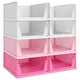 8 Pack L - White+Pink