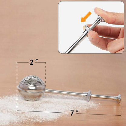 HULISEN Dual-End Flour Duster – Professional-Grade Finish for Patisserie Kitchens