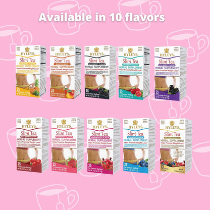Hyleys Slim Tea 5 Flavor Assortment – Simple Foil-Wrapped Bedtime Tea Suited to Intentional Kitchens and Pantries