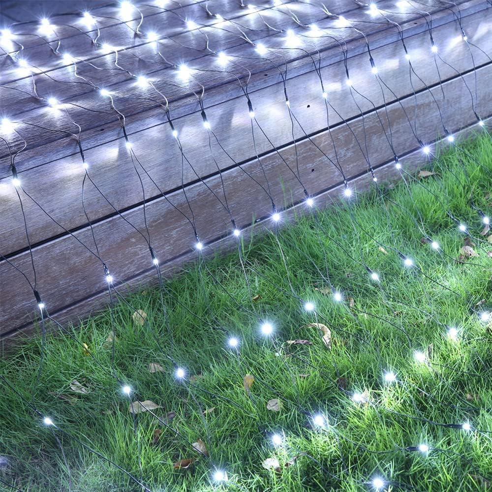 iBaycon 4ft x 6ft Minimalist Mesh Lights – Effortless One-Setting Holiday Glow with Memory Chip for Intentional Homes