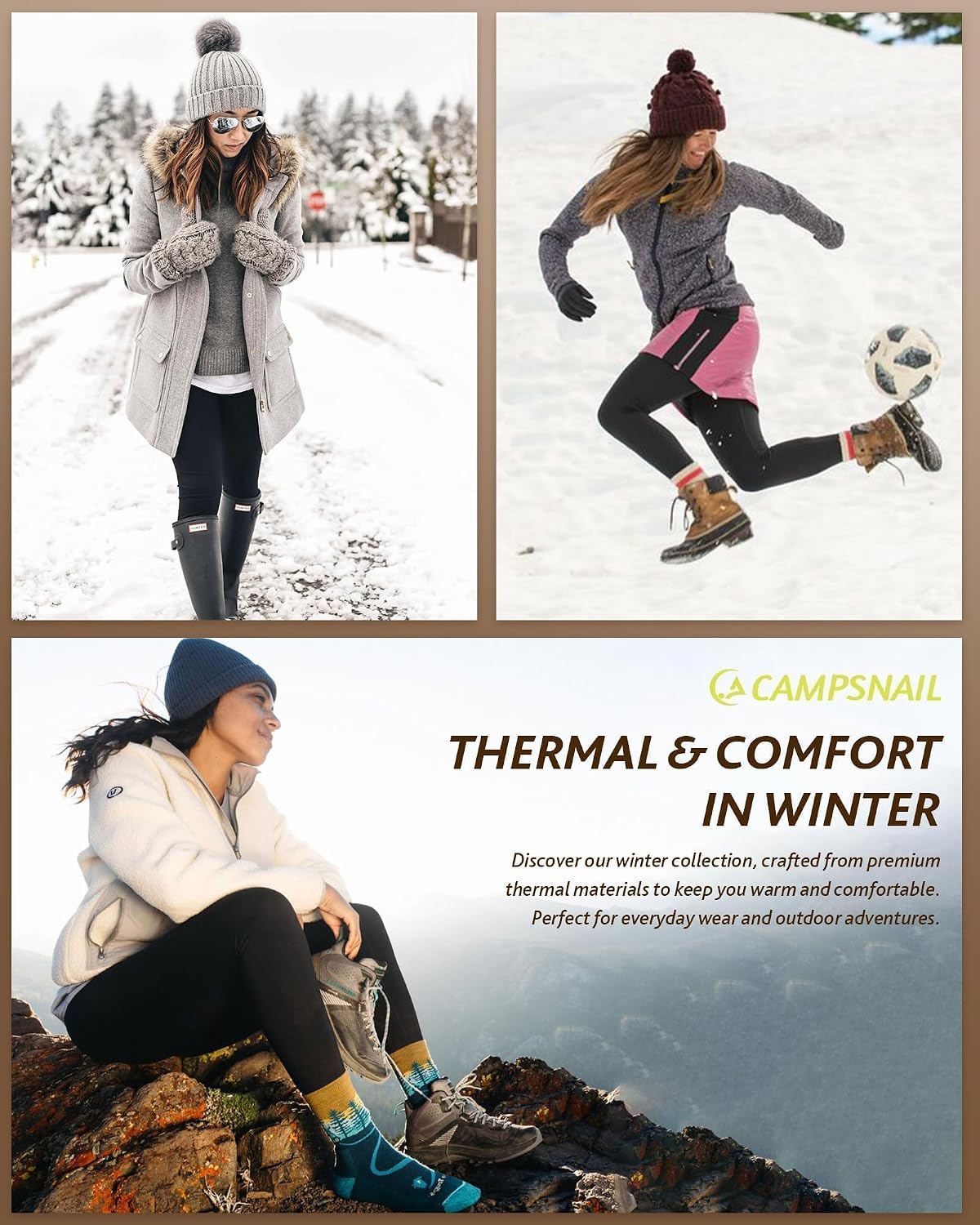 imported knit construction designed for cold-weather wear
