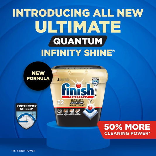 improved formula delivering 50% more cleaning power vs. finish power