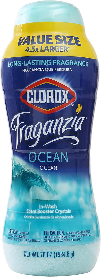 in-wash fragrance crystal beads that dissolve fully in standard and he washers