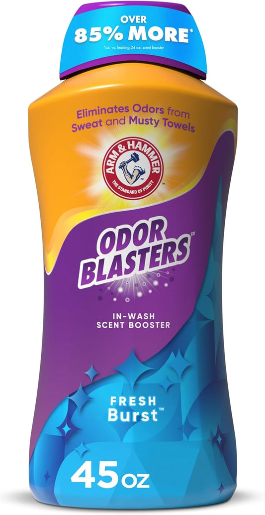 in-wash scent crystal beads added directly to washer drum before clothes