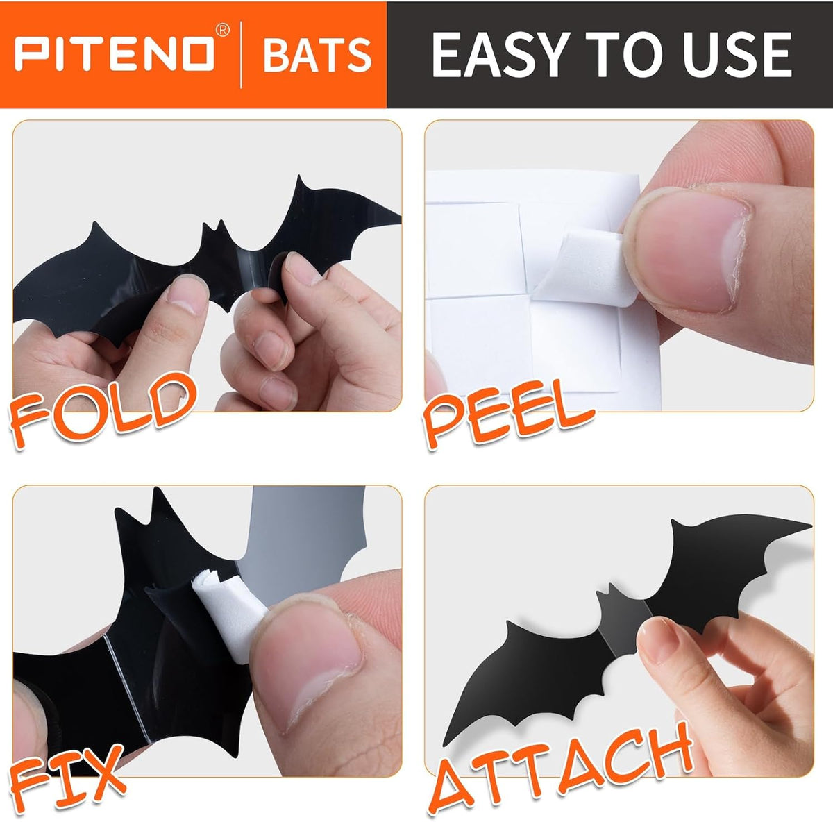 included double-sided foam tape for tool-free mounting on smooth dry surfaces