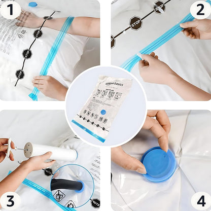 included hand pump for travel-friendly vacuum sealing