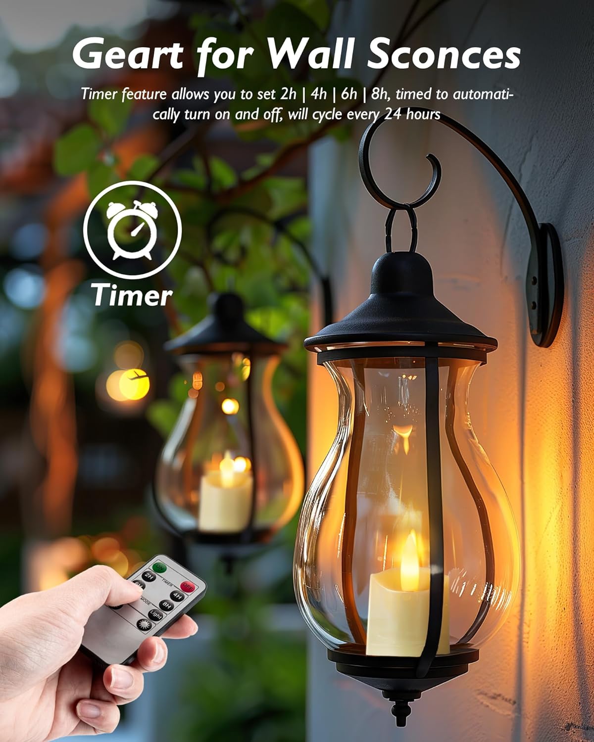 included infrared remote control for operating all candles simultaneously