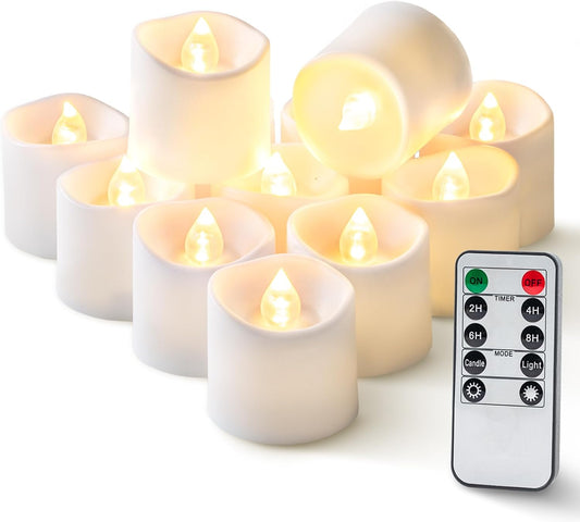 includes 1 remote control that operates all 12 candles