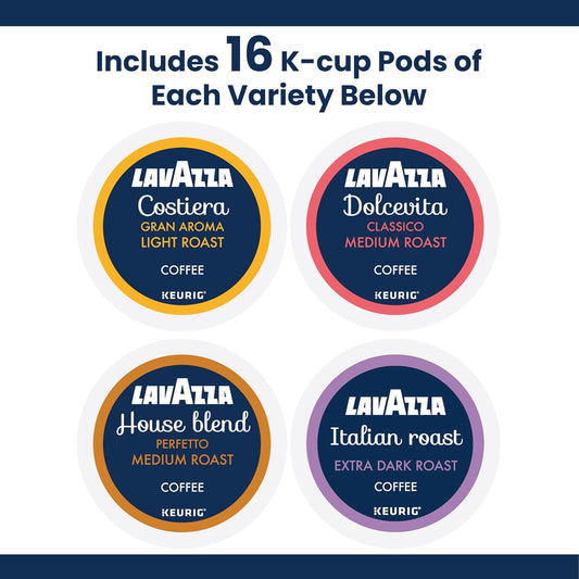 includes lavazza costiera gran aroma light roast for mild, aromatic drinkers