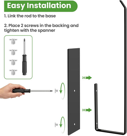 includes mounting tool and 3 screws (1 extra) for quick assembly; recessed screws protect appliance surfaces
