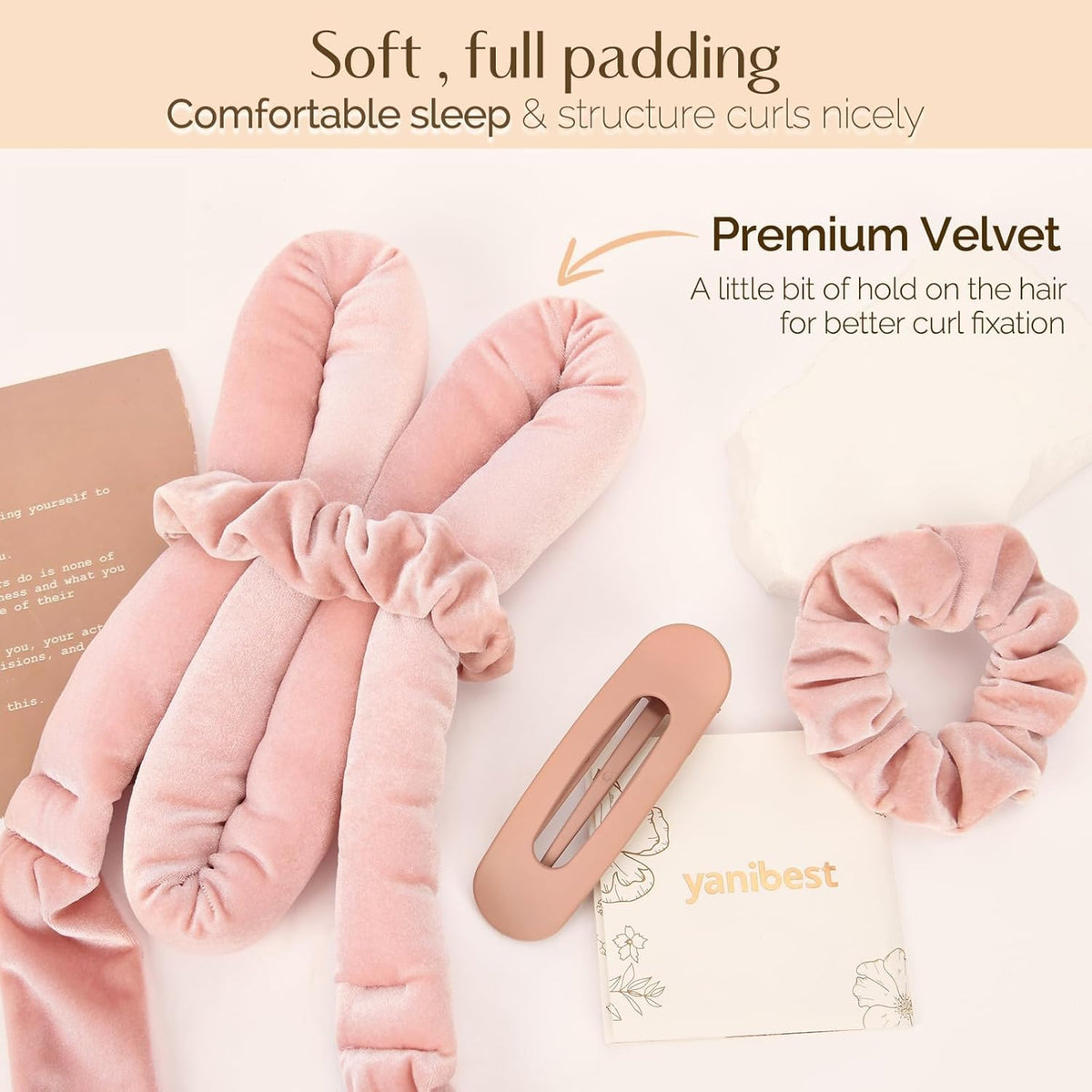 includes non-slip hair clip to keep the curler in place overnight