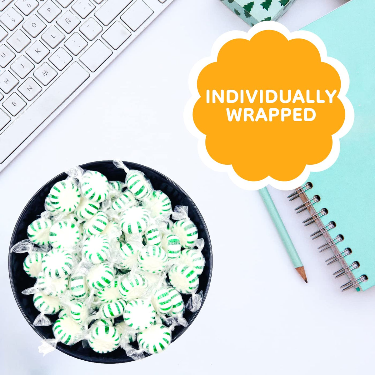 individually wrapped for hygiene, portion control, and easy sharing