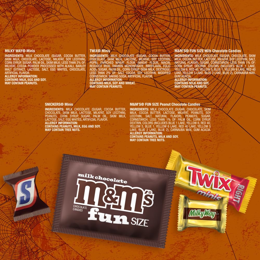 individually wrapped fun-size and mini bar portions for easy sharing