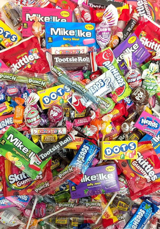 individually wrapped fun-size and mini candy pieces