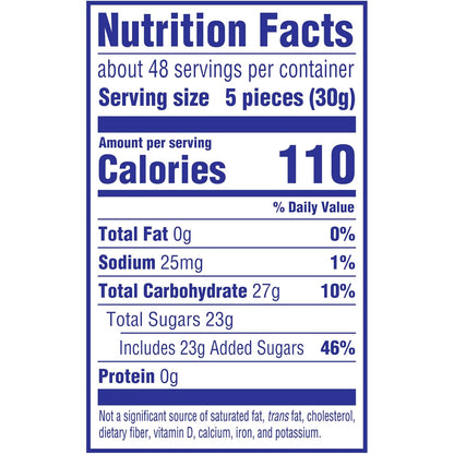 individually wrapped pieces for hygiene and portion control