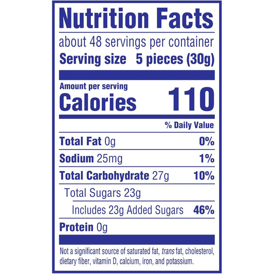 individually wrapped pieces for hygiene and portion control
