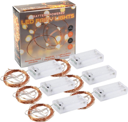 innotree Battery Fairy String Lights – Cozy Housewarming Gift for Her, 10ft Copper Wire Mini Lights with 6-Hour Timer 6-Pack