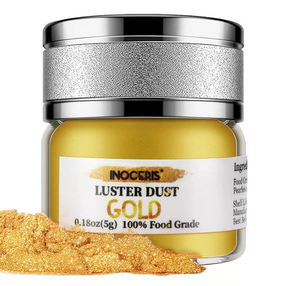 INOCERIS Food-Grade Shimmer Powder – Family-Friendly Gold and Pink Dust for Kids' Craft Slime and Sensory Play