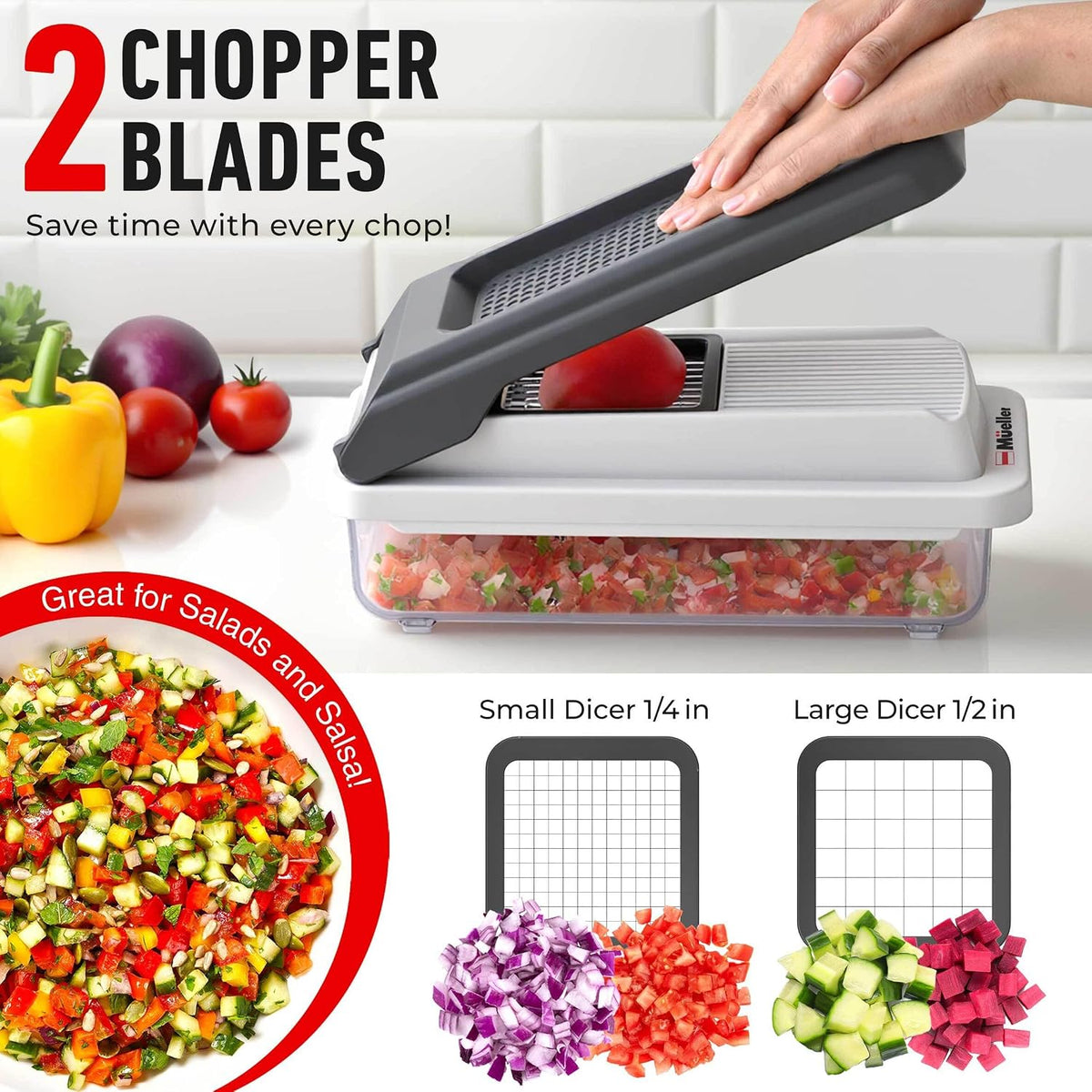 integrated food container that catches chopped produce and doubles as storage