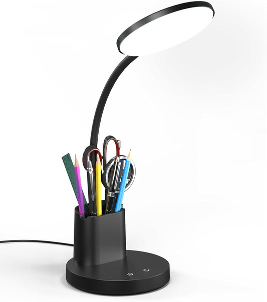 integrated pen holder and phone holder base for desk organization