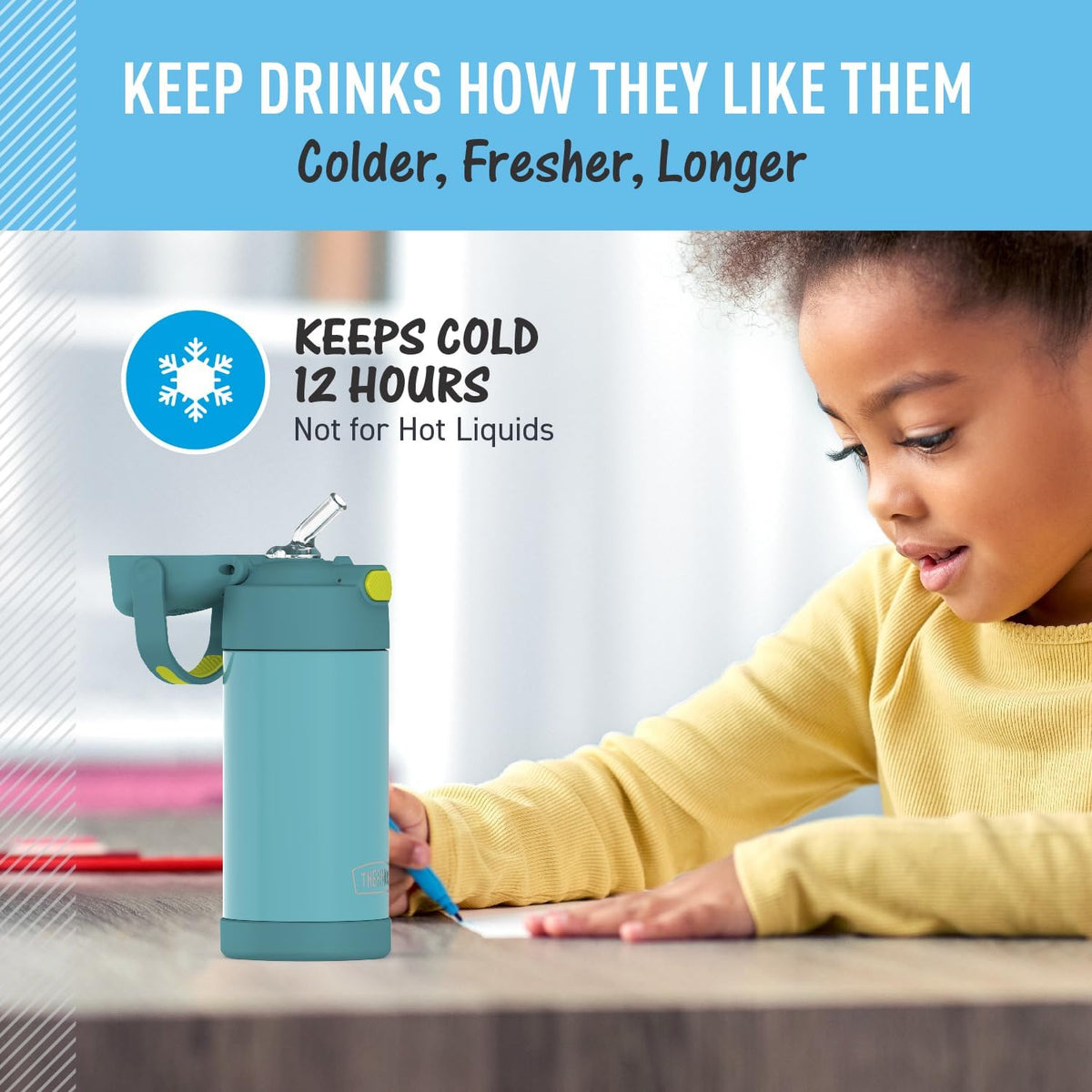 integrated soft-touch carry handle designed for small kid hands and backpack clipping