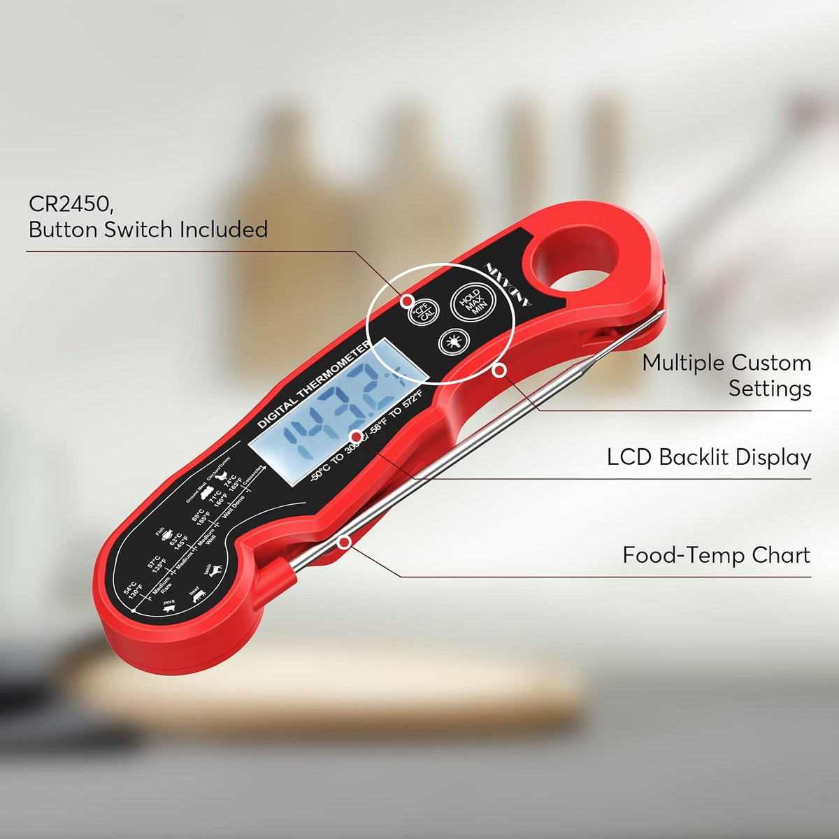 ip65-rated waterproof abs plastic body safe to rinse under running water