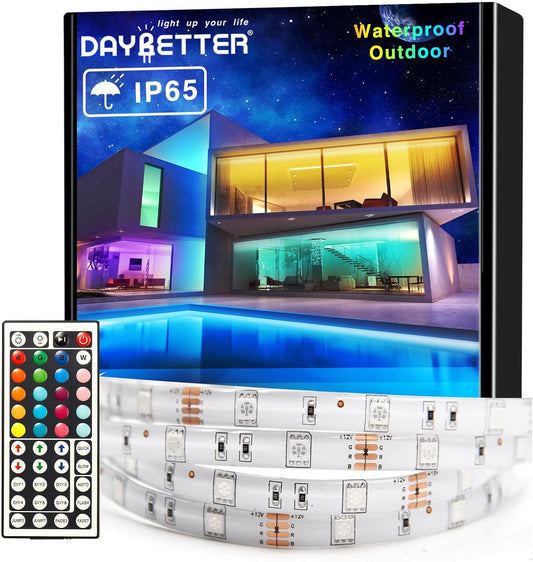 ip65 transparent silicone-coated led strip rated for splash and rain (controller and adapter not waterproof)