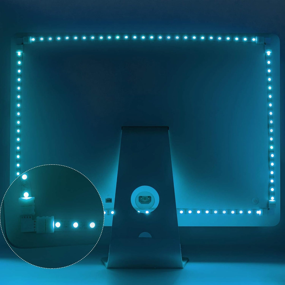 JACKYLED No-Tool LED Strip Corner Connectors for Intentional Dorm Room and Rental Home Office Lighting Setups