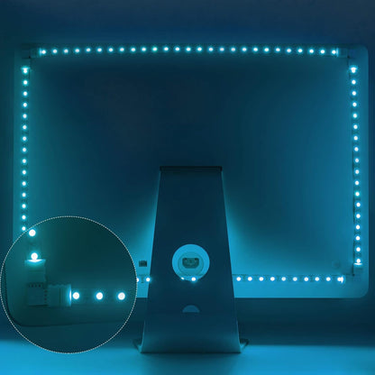 JACKYLED No-Tool LED Strip Corner Connectors for Intentional Dorm Room and Rental Home Office Lighting Setups