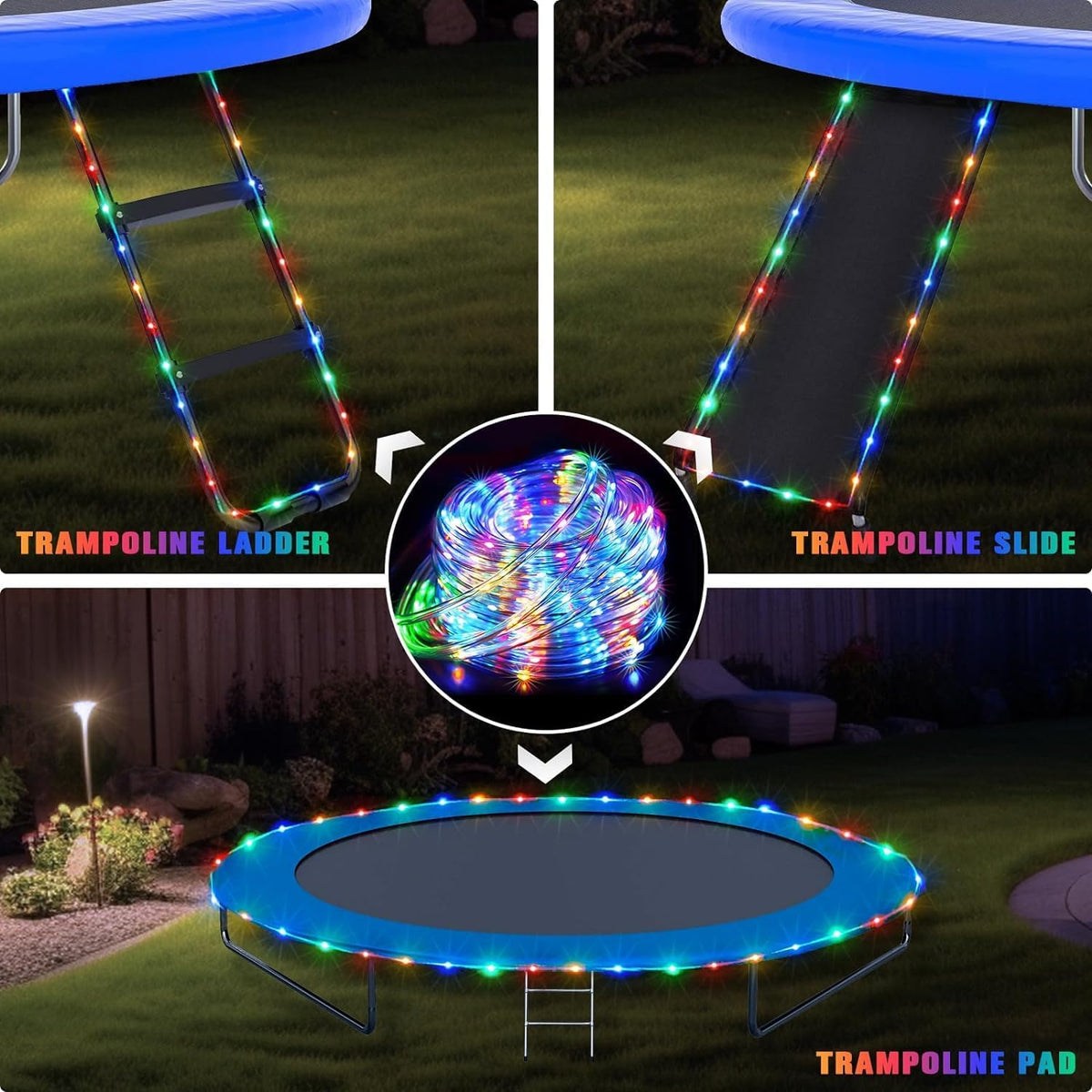 JMEXSUSS Kids Room LED Rope Lights – Flameless Battery Operated Night Light with Auto Timer